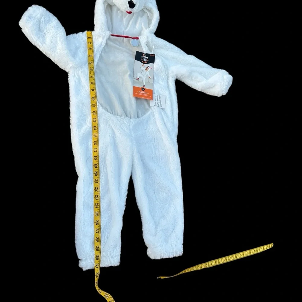 Target Bullseye Kids costume White dog with Target warm hood Circle size 2T - 3T